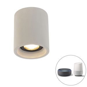 Inteligentné okrúhle stropné bodové svetlo betón vrátane Wifi GU10 - Deep vyobraziť