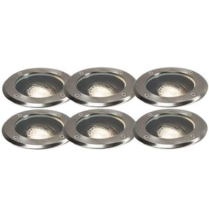 Sada 6 inteligentných vonkajších bodových svetiel nastaviteľných vrátane Wifi GU10 - Delux vyobraziť