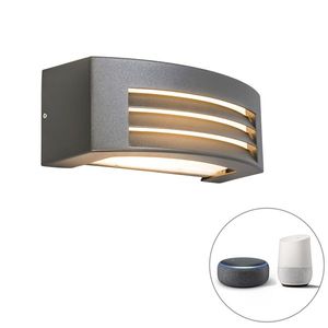 Inteligentná nástenná lampa antracit IP44 vrátane Wifi P45 - Hurricane 1 vyobraziť