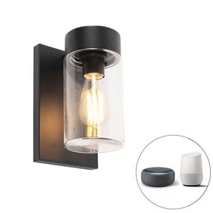 Inteligentné vonkajšie nástenné svietidlo čierne IP44 vrátane Wifi ST64 - Jarra vyobraziť