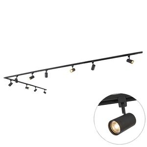 Inteligentný koľajnicový systém čierny 1-fázový 10-svetiel vrátane Wifi GU10 - Jeana vyobraziť