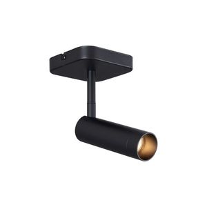 Moderné stropné bodové svietidlo čierne okrúhle GU10 35 mm otočné a naklápacie - Kate vyobraziť