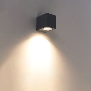Moderná nástenná lampa tmavosivá IP44 - Baleno vyobraziť