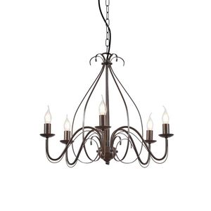 Klasický luster hrdzavo hnedý 5-svetiel - Giuseppe vyobraziť