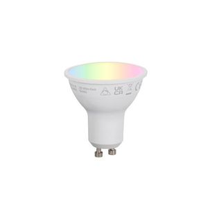 Inteligentná stmievateľná LED žiarovka GU10 50 mm Opál RGBW 4, 7 W 400 lm 2700-6500 K vyobraziť