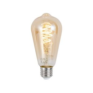 Inteligentná stmievateľná LED žiarovka E27 ST64 Jantárová 4, 9 W 320 lm 2500 K vyobraziť