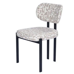 Designová jídelní židle Flare krémová/černá vyobraziť