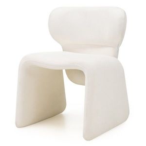 Designová jídelní židle Nabila bouclé bílá vyobraziť