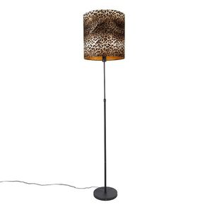 Stojacia lampa čierna tienidlo leopardí vzor 40 cm - Parte vyobraziť
