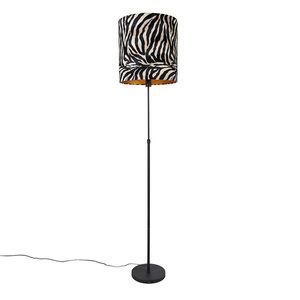 Stojaca lampa čierna tienidlo zebra vzor 40 cm nastaviteľná - Parte vyobraziť