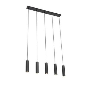 Moderné závesné svietidlo čierne 5-žiarovkové - Jeana vyobraziť