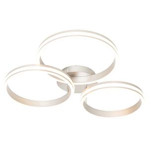 Oceľové stropné svietidlo vrátane LED 3-stupňové stmievateľné 3-svetlo - Navara vyobraziť