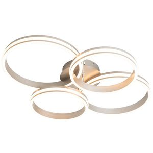 Oceľové stropné svietidlo vrátane LED 3-stupňového stmievača 4-svetlo - Navara vyobraziť