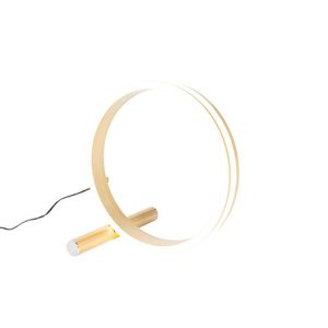 Dizajnová stolná lampa mosadz vrátane LED 3-stupňovo stmievateľná - Navara vyobraziť