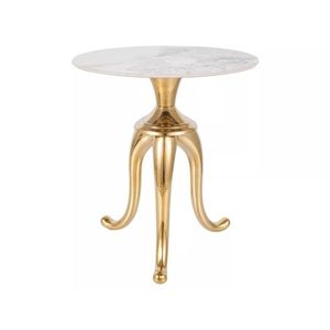 Designový odkládací stolek Snake 48 cm mramor/zlatý vyobraziť