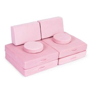 Dětská modulární pohovka DIY 8 dílů růžová vyobraziť