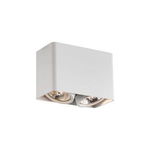 Dizajnový prisadený reflektor biely GU10 70 mm 2-svetelný otočný a naklápací - Vox vyobraziť