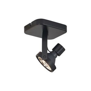 Dizajnový stropný reflektor čierny GU10 70 mm otočný a naklápací - Vo vyobraziť