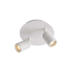 Moderné kúpeľňové bodové svietidlo biele 2-svetlá IP44 - Ducha vyobraziť