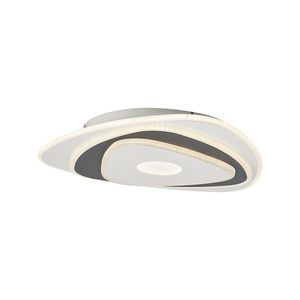 Dizajnové stropné svietidlo biele s tmavosivým organickým tvarom vrátane LED stmievateľné - Taylor vyobraziť