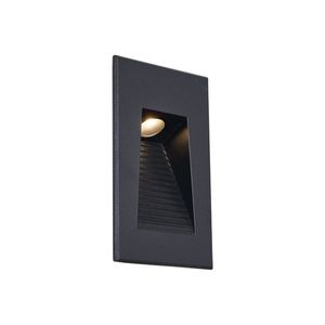 Moderné zapustené nástenné svietidlo čierne 7 cm vrátane LED IP65 - Trem vyobraziť