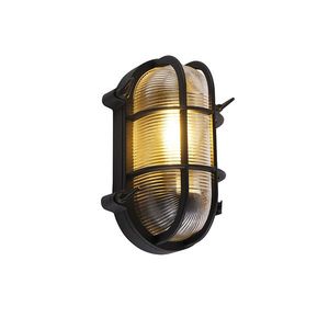 Priemyselná nástenná a stropná lampa čierna oválna IP44 - Noutica vyobraziť