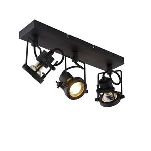Priemyselné bodové svetlo čierne 3-svetlo - Suplux vyobraziť