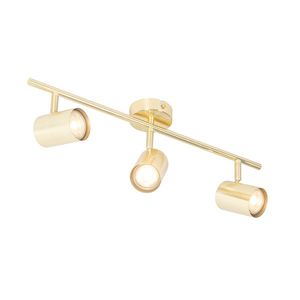 Moderné stropné svietidlo mosadzné 3-žiarovkové nastaviteľné - Jeana vyobraziť