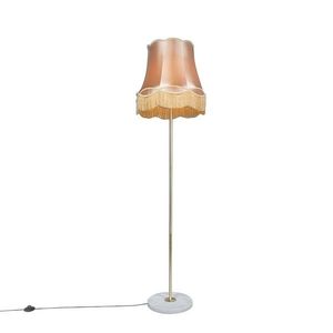 Retro stojaca lampa mosadz so tienidlom Granny zlatá 45 cm - Kaso vyobraziť
