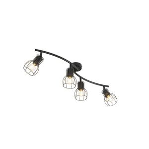 Moderné stropné bodové svetlo čierne 86 cm 4-žiarovkové - Botu vyobraziť
