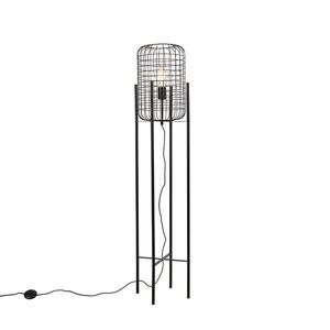 Priemyselná stojaca lampa čierna - Bliss Vefa vyobraziť