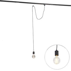 Závesné svietidlo s koľajnicovým závesom čierne - Cavalux vyobraziť