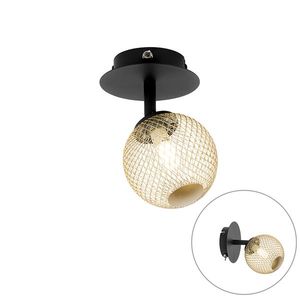 Bodové svetlo čierne so zlatom nastaviteľné - Athens Wire vyobraziť