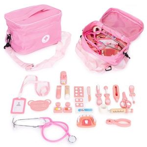 Dřevěná sada pro malého lékaře DOCTOR růžová vyobraziť