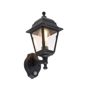 Klasická vonkajšia nástenná lampa čierna s detektorom pohybu - Capital vyobraziť