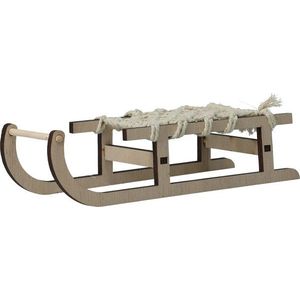 Dřevěné dekorativní sáně WOHO 25 cm hnědé vyobraziť