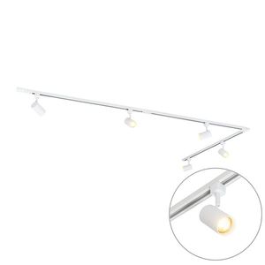 Moderný biely 1-fázový koľajnicový systém s 5 reflektormi - Iconic Jeana vyobraziť