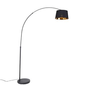 Moderná oblúková lampa čierna so zlatom - Arc Basic vyobraziť