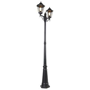 Čierna vonkajšia lampa 220 cm 2-svetlo IP44 - Havana vyobraziť