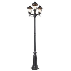 Vonkajšia lampa čierna 220 cm 3-svetlo IP44 - Havana vyobraziť