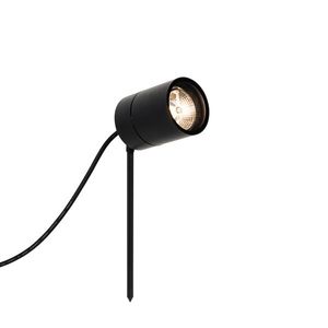 Moderné bodové čierne AR70 nastaviteľné IP44 - Solo vyobraziť