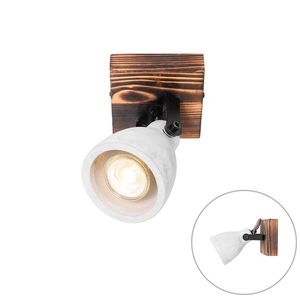 Priemyselné stropné bodové svetlo drevo s betónom - Creto vyobraziť