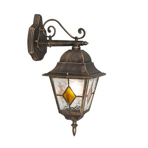 Vintage vonkajšia nástenná lampa bronzová - Antigua Down vyobraziť