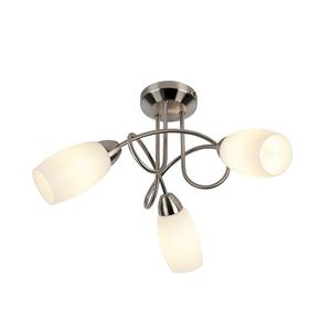 Klasické stropné svietidlo oceľ 3-svetlo - Fortress vyobraziť