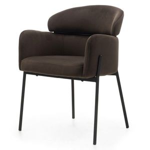 Jídelní křeslo GRANDA samet čokoládové/expresso vyobraziť
