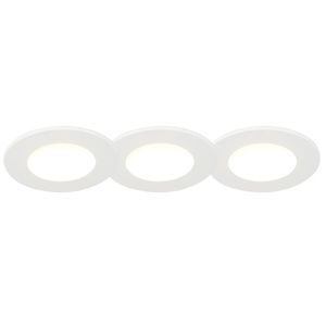 Sada 3 zapustených bodových svetiel bielych vrátane LED 3000K 4W IP65 - Blanca vyobraziť