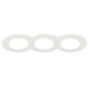 Sada 3 kúpeľňových zapustených bodových svetiel okrúhlych LED 5W bielych vodotesných - Blanca vyobraziť