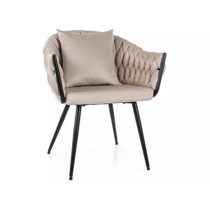 Jídelní křeslo Nuvo světle béžové/černé vyobraziť