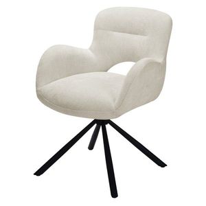 Jídelní otočné křeslo Luka béžové/černé vyobraziť