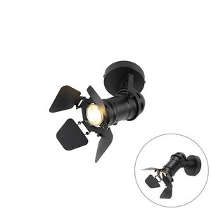 Priemyselné štúdiové reflektorové svetlo čierne GU10 s klapkami - Movie vyobraziť